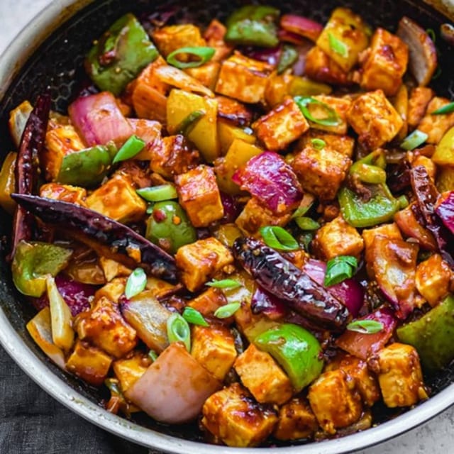 Chilli Pepper Paneer Dry.