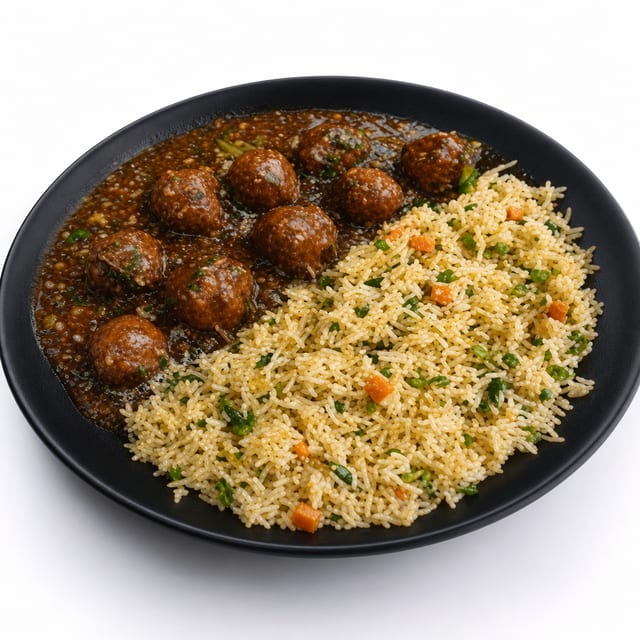 Fried Rice Manchurian Gravy.