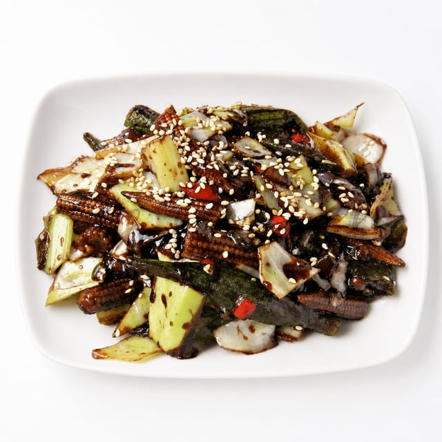 Hoisin Okra Dry.