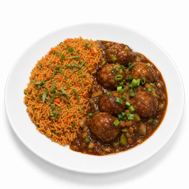 Schezwan Rice Manchurian Gravy.