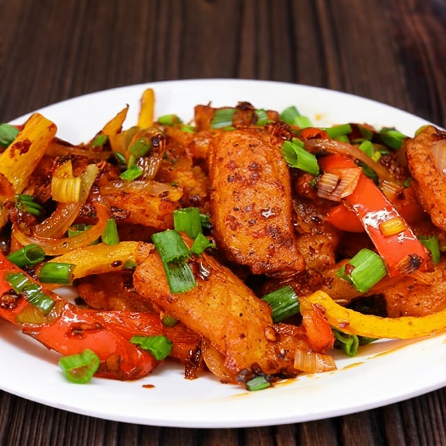 Butter Chilli Garlic Potato Dry.